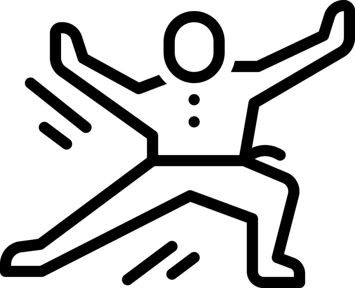 Vector black line icon for chi