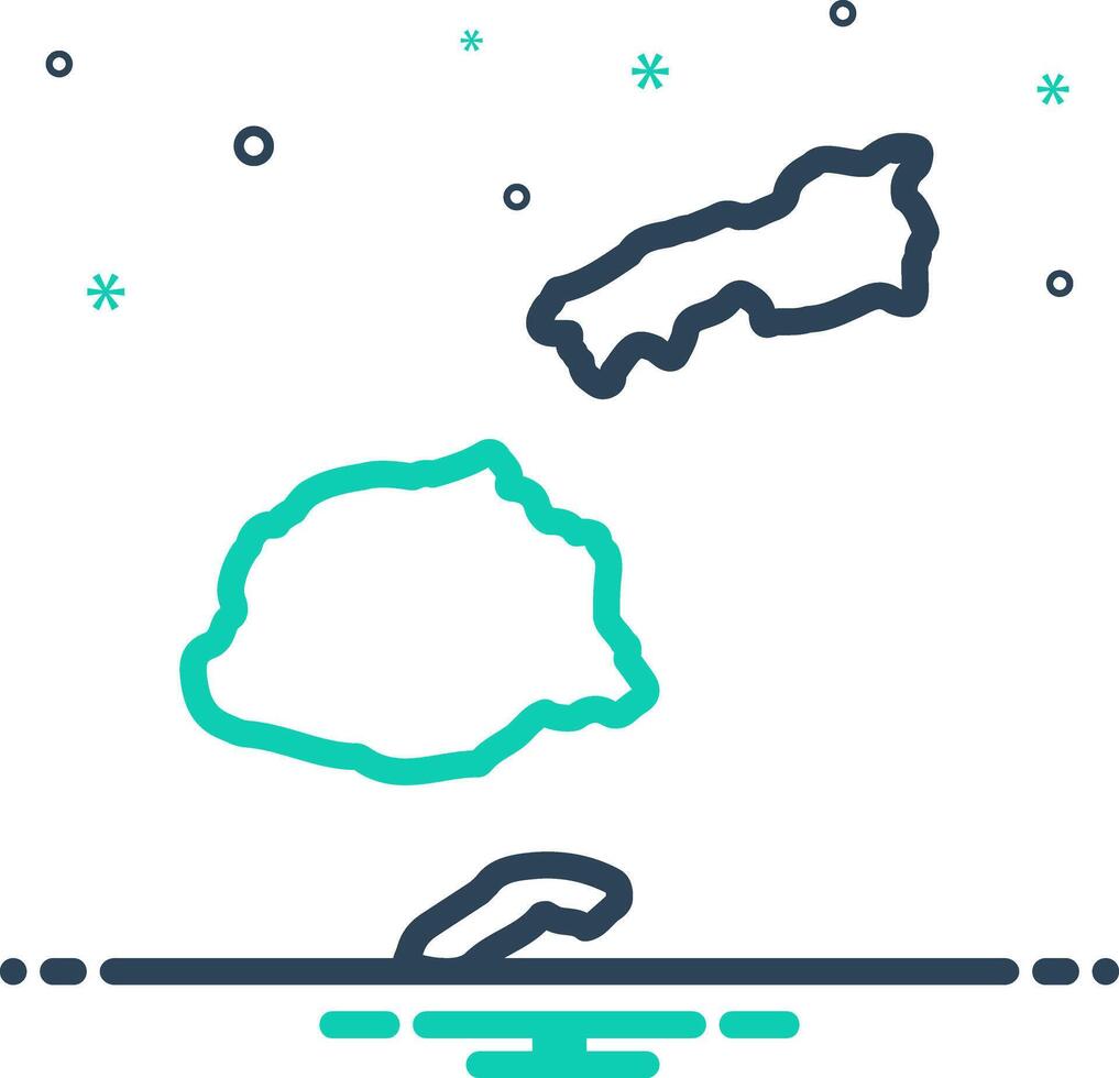 Vector mix icon for fiji