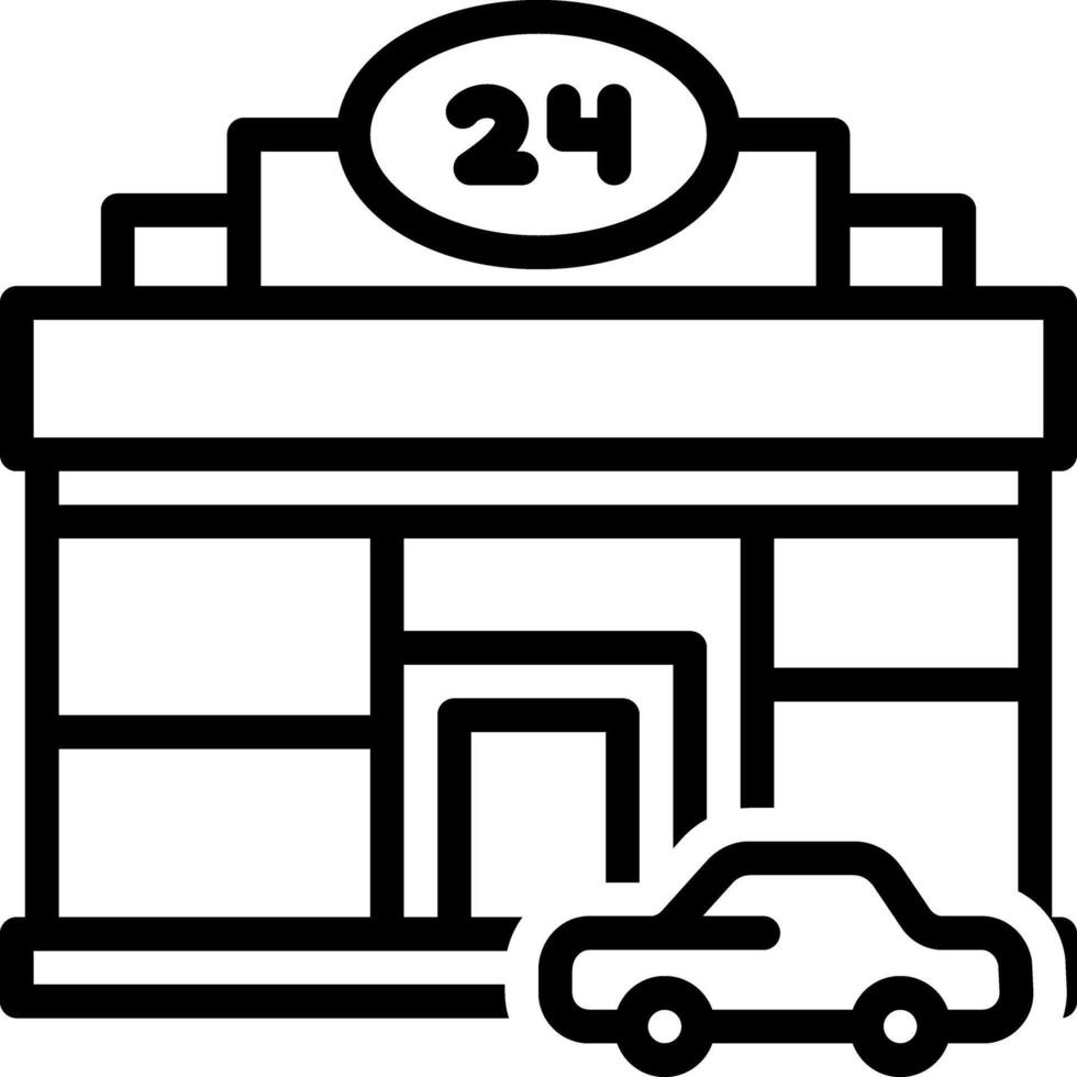 Vector black line icon for convenience