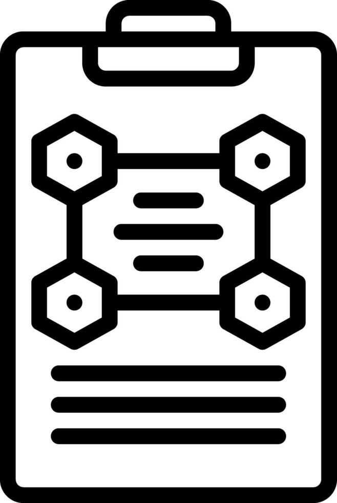 Vector black line icon for protocol