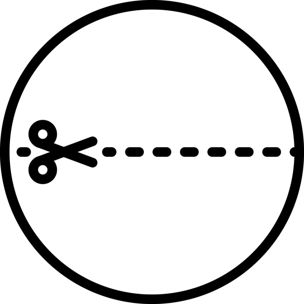 Vector black line icon for division