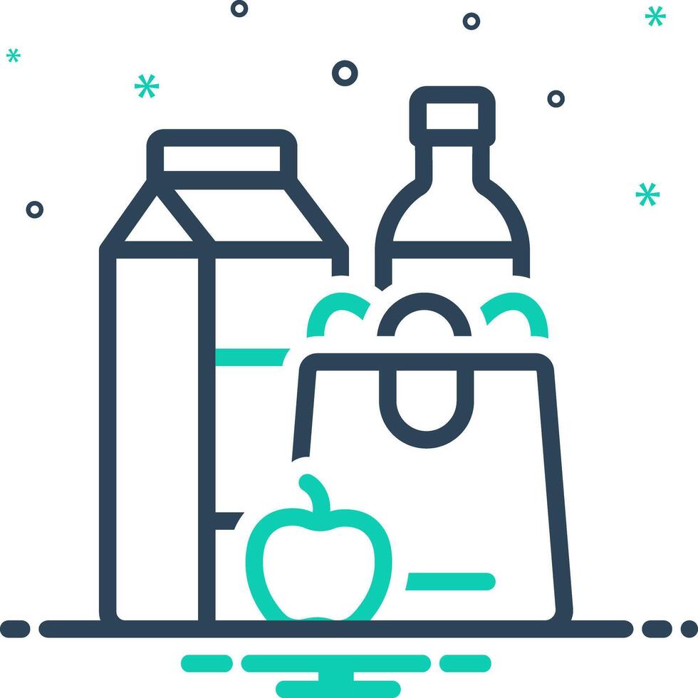 Vector mix icon for provisions