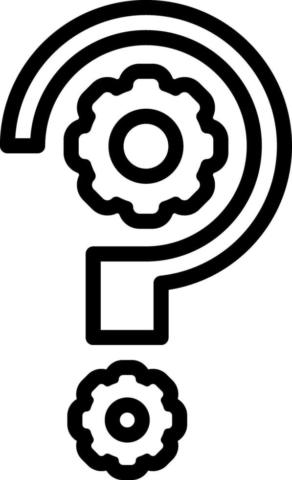 Vector black line icon for reason