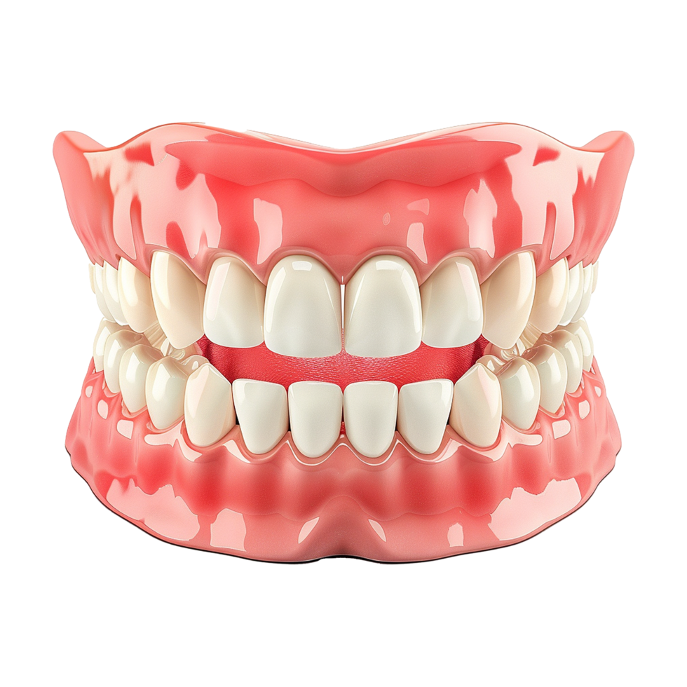 AI generated A sore tooth amidst healthy teeth isolated on transparent background png