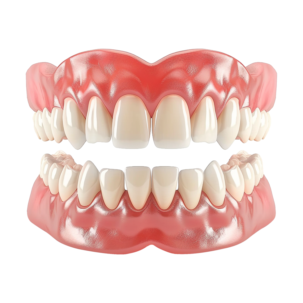AI generated A sore tooth amidst healthy teeth isolated on transparent background png