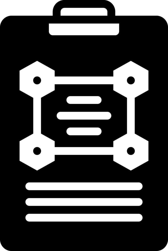 Solid black icon for protocol vector