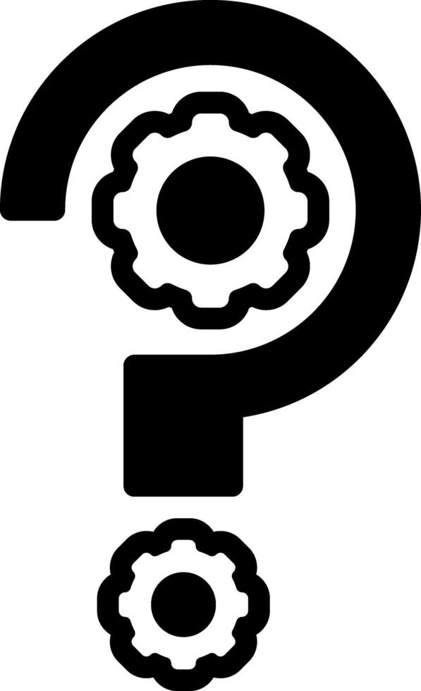 Solid black icon for reason vector
