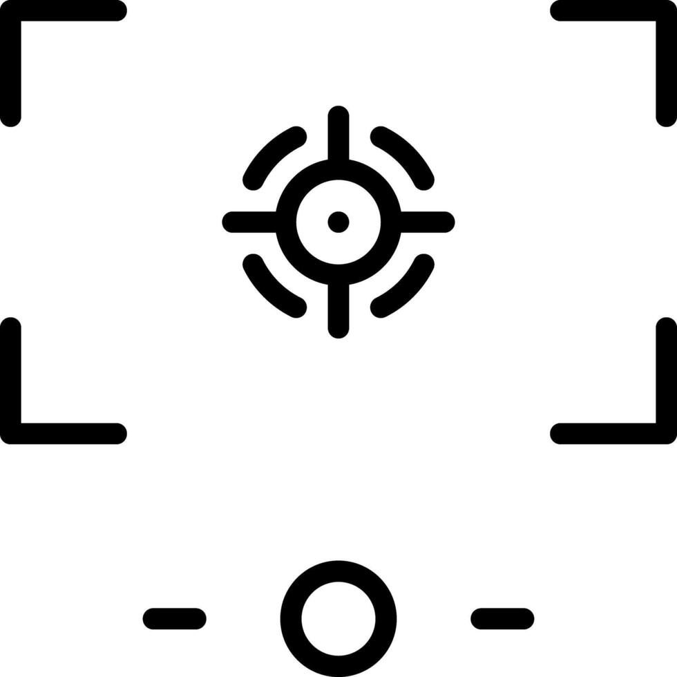 Vector black line icon for captured