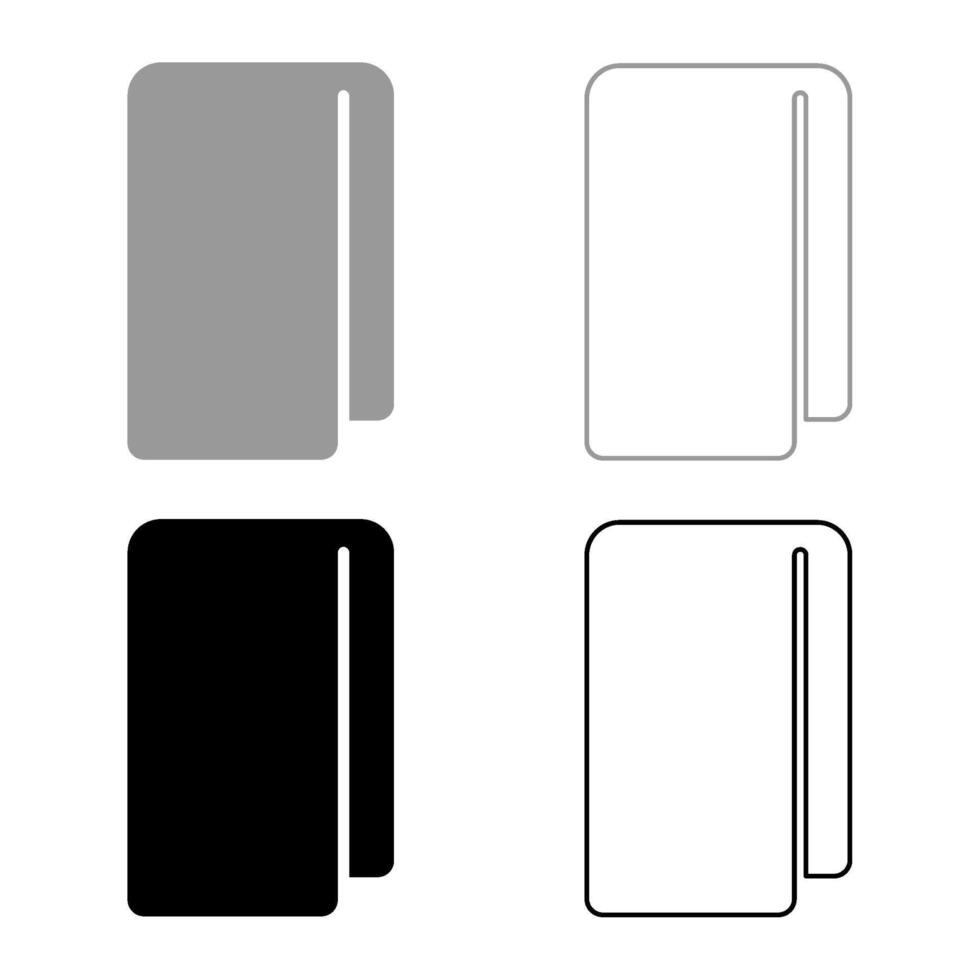 Towel stack of folded bath napkin set icon grey black color vector illustration image solid fill outline contour line thin flat style