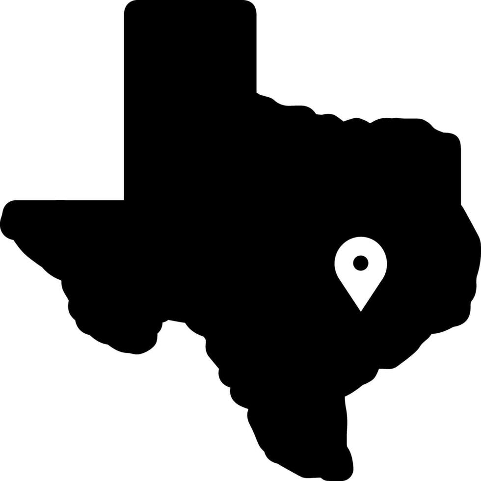 Solid black icon for houston vector