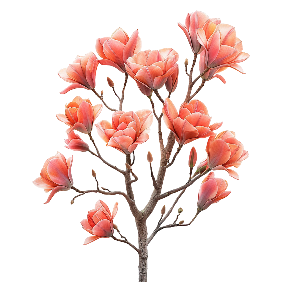 AI generated Tulip tree isolated on transparent background png