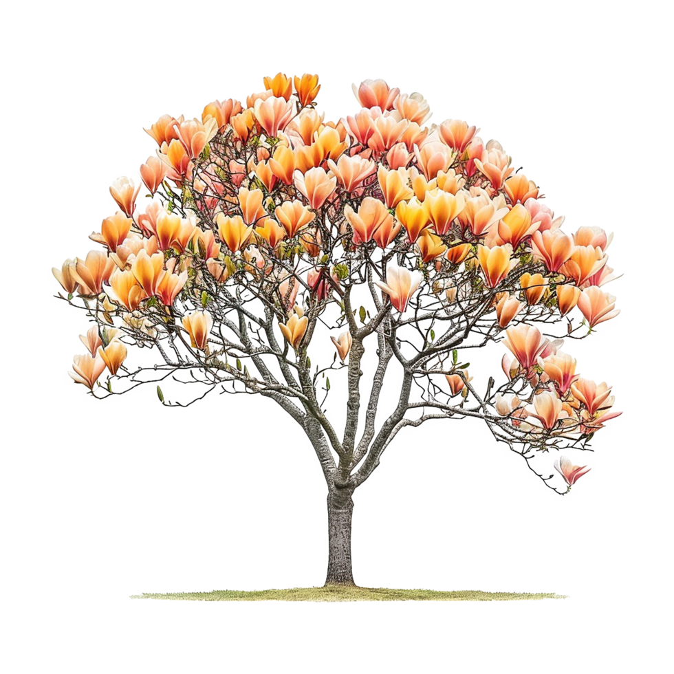 AI generated Tulip tree isolated on transparent background png