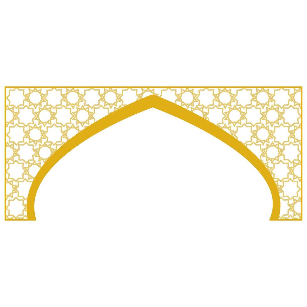Islamic border frame vector