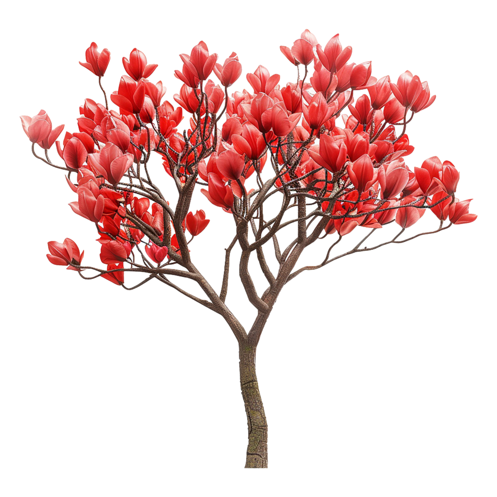 AI generated Tulip tree isolated on transparent background png