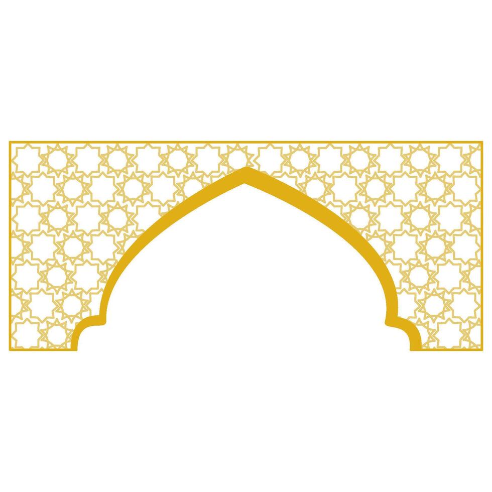 Islamic border frame vector