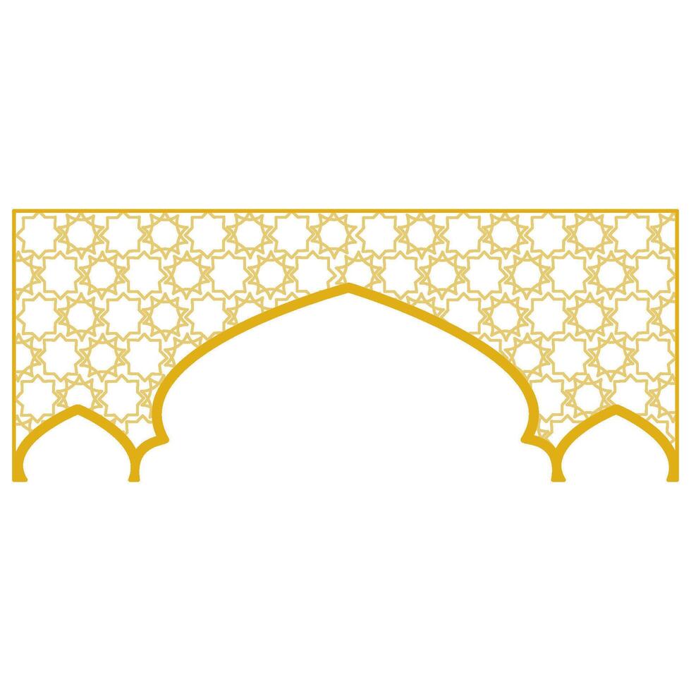 Islamic border frame vector