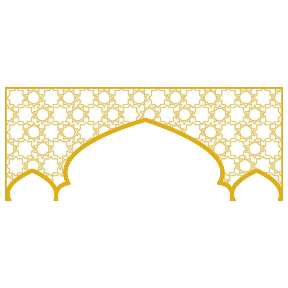 Islamic border frame vector