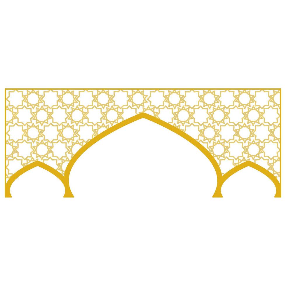 Islamic border frame vector