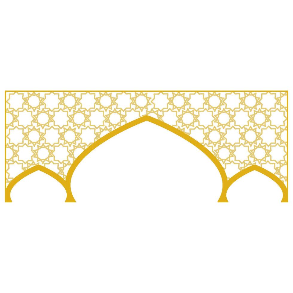 Islamic border frame vector