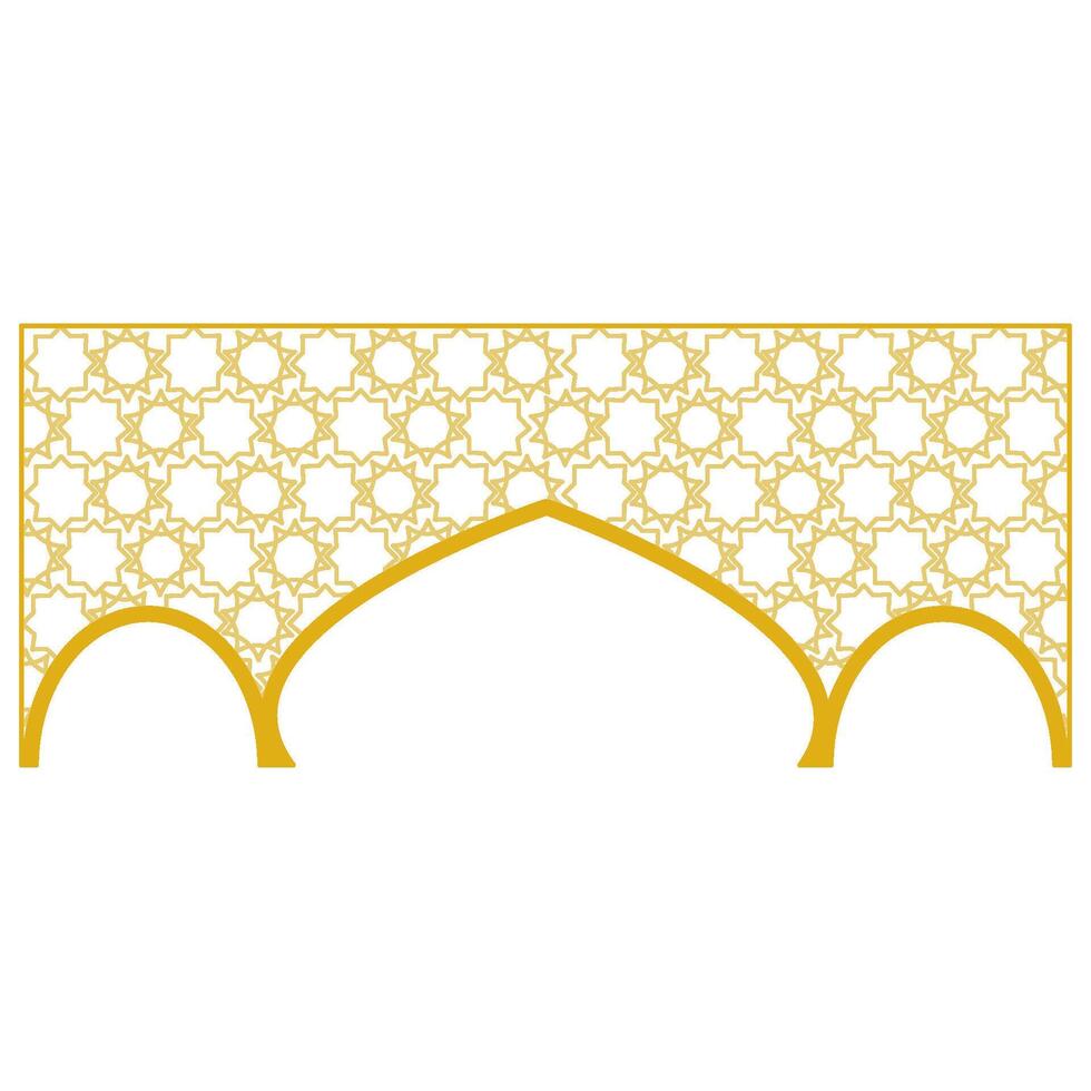 Islamic border frame vector