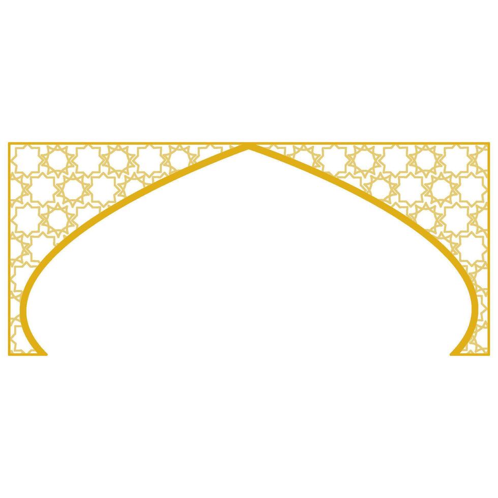 Islamic border frame vector