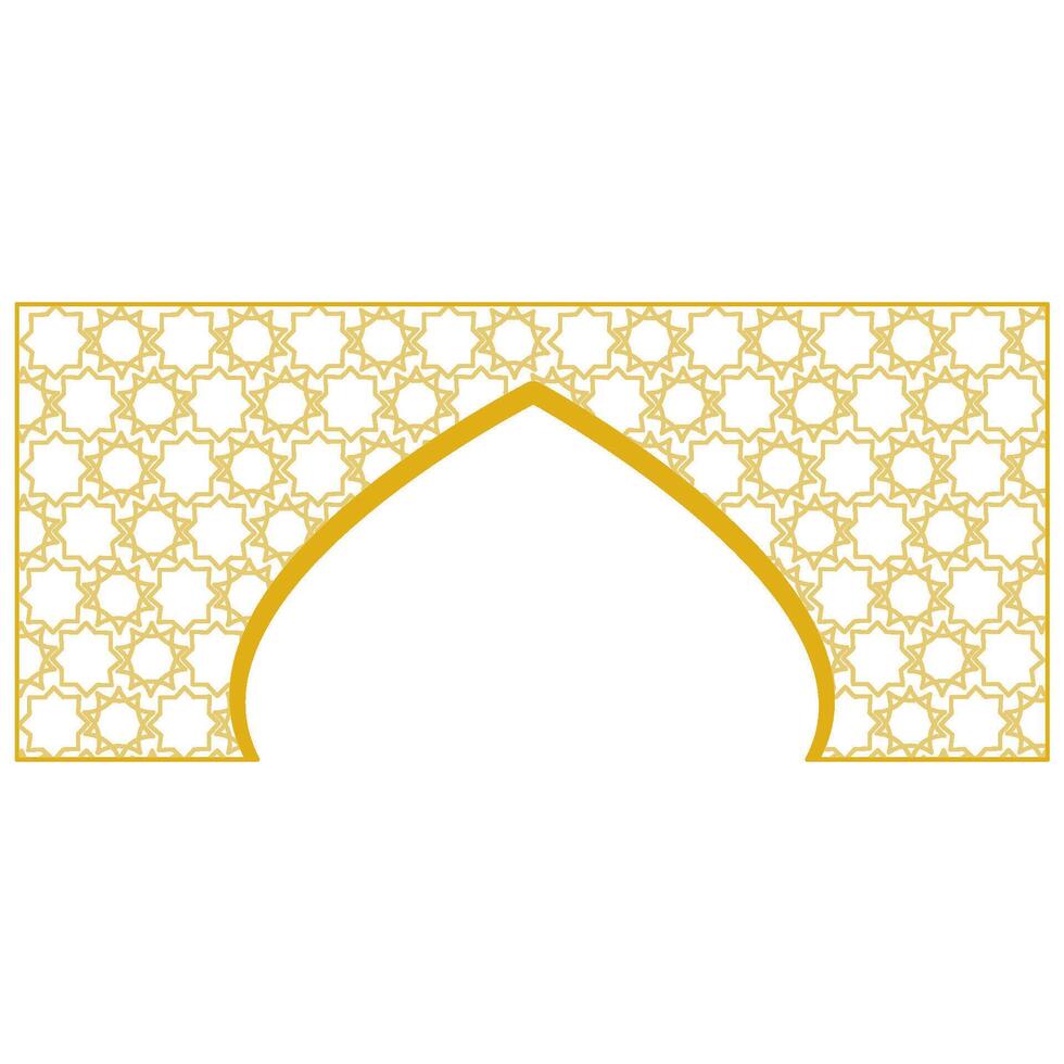 Islamic border frame vector