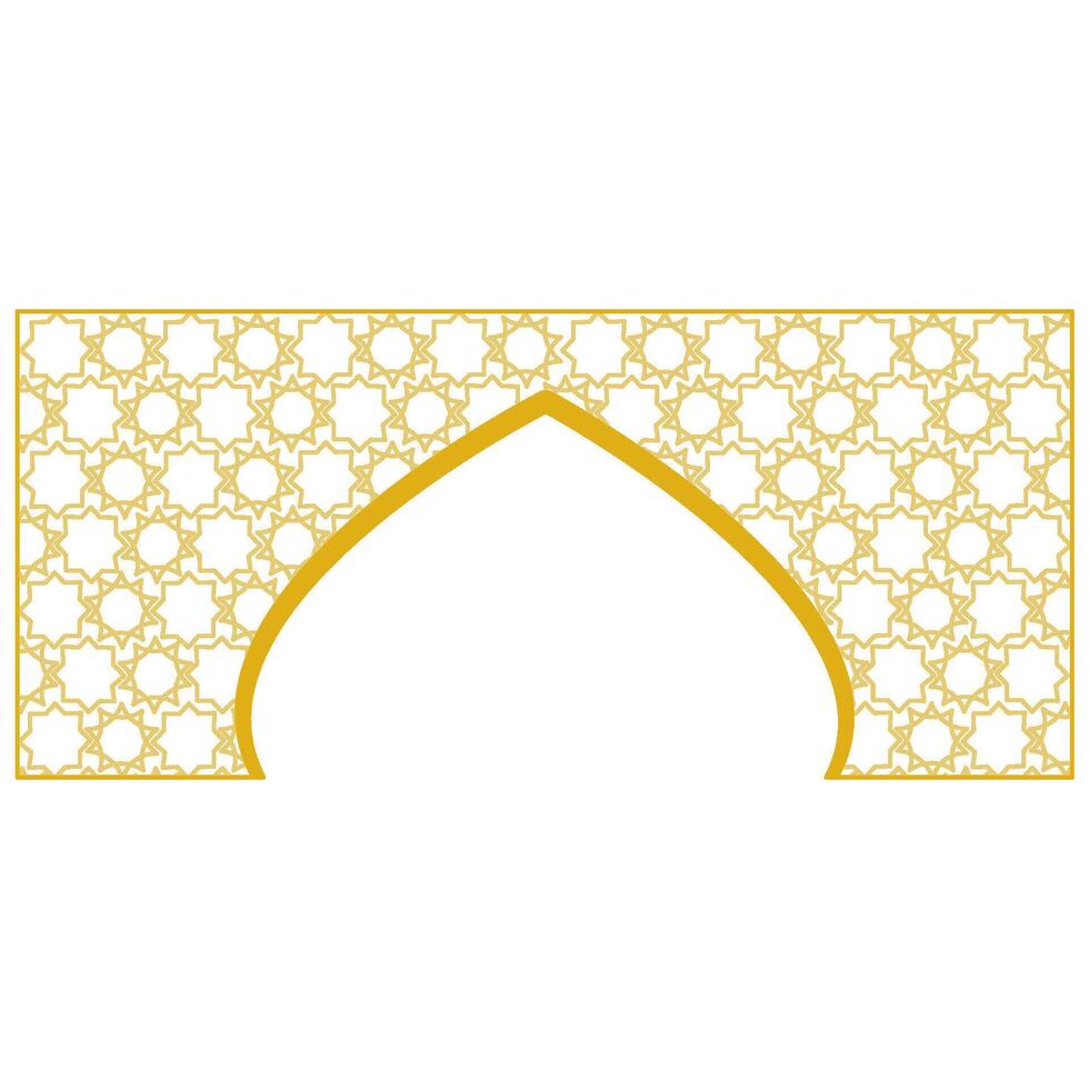 Islamic border frame vector