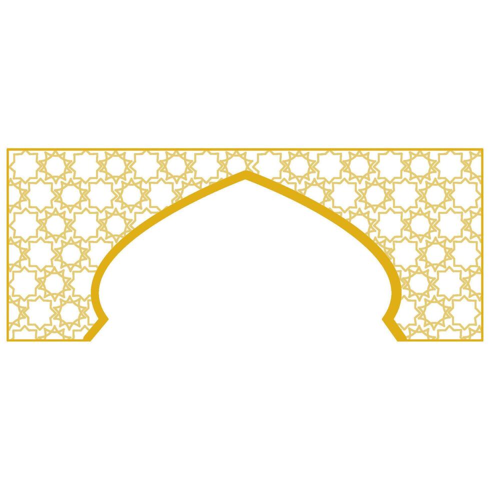 Islamic border frame vector