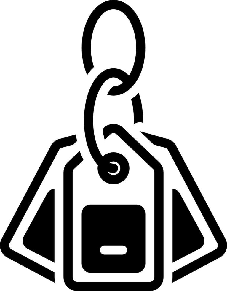 Solid black icon for tags vector