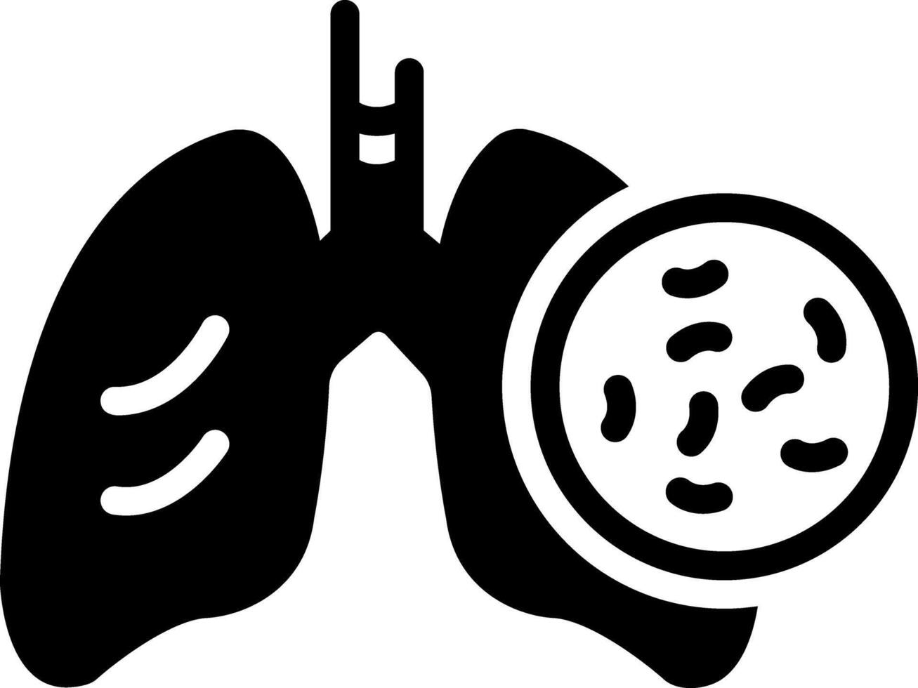 Solid black icon for tb vector