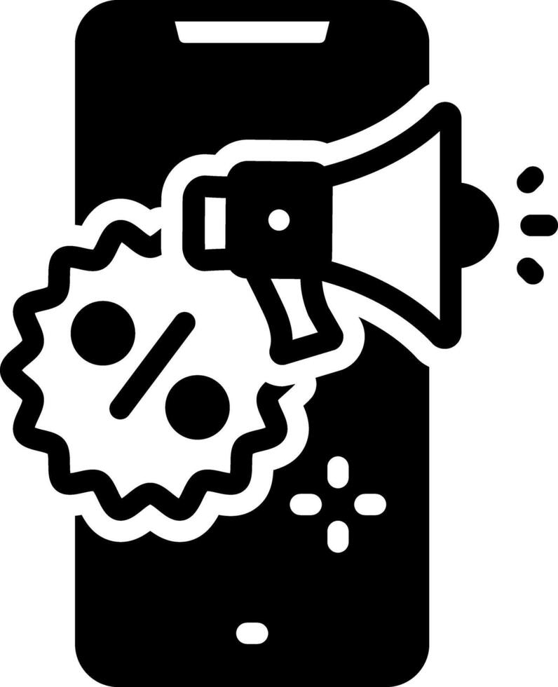Solid black icon for promo vector