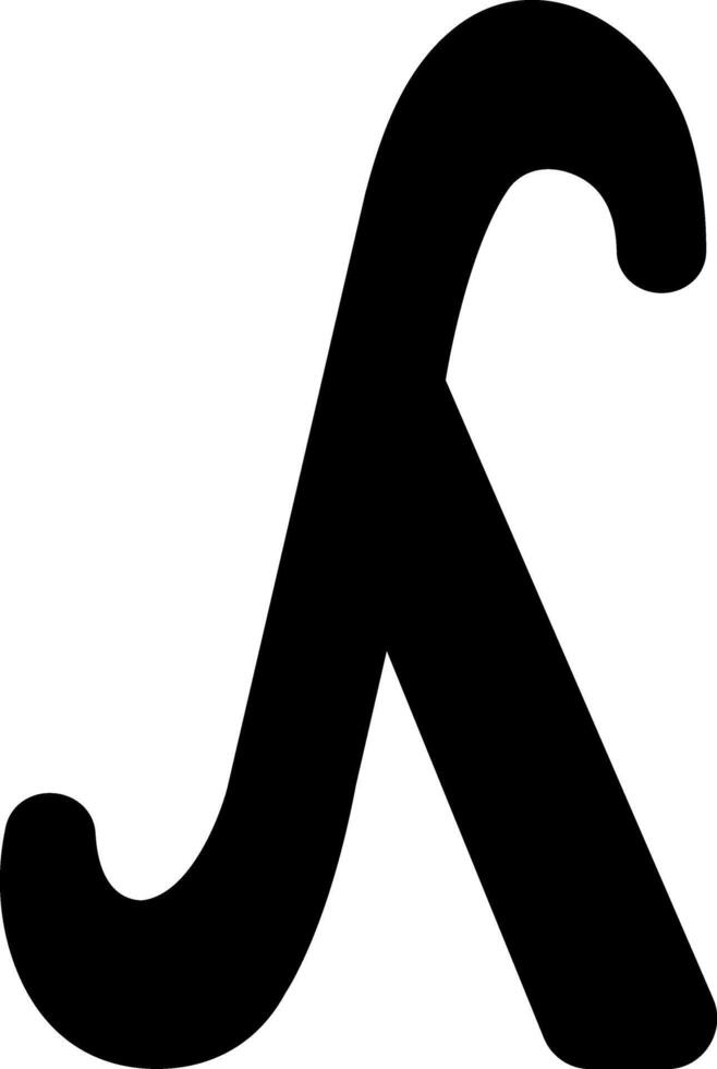 sólido negro icono para lambda vector