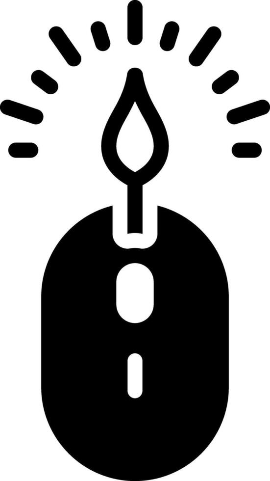 Solid black icon for creativity vector