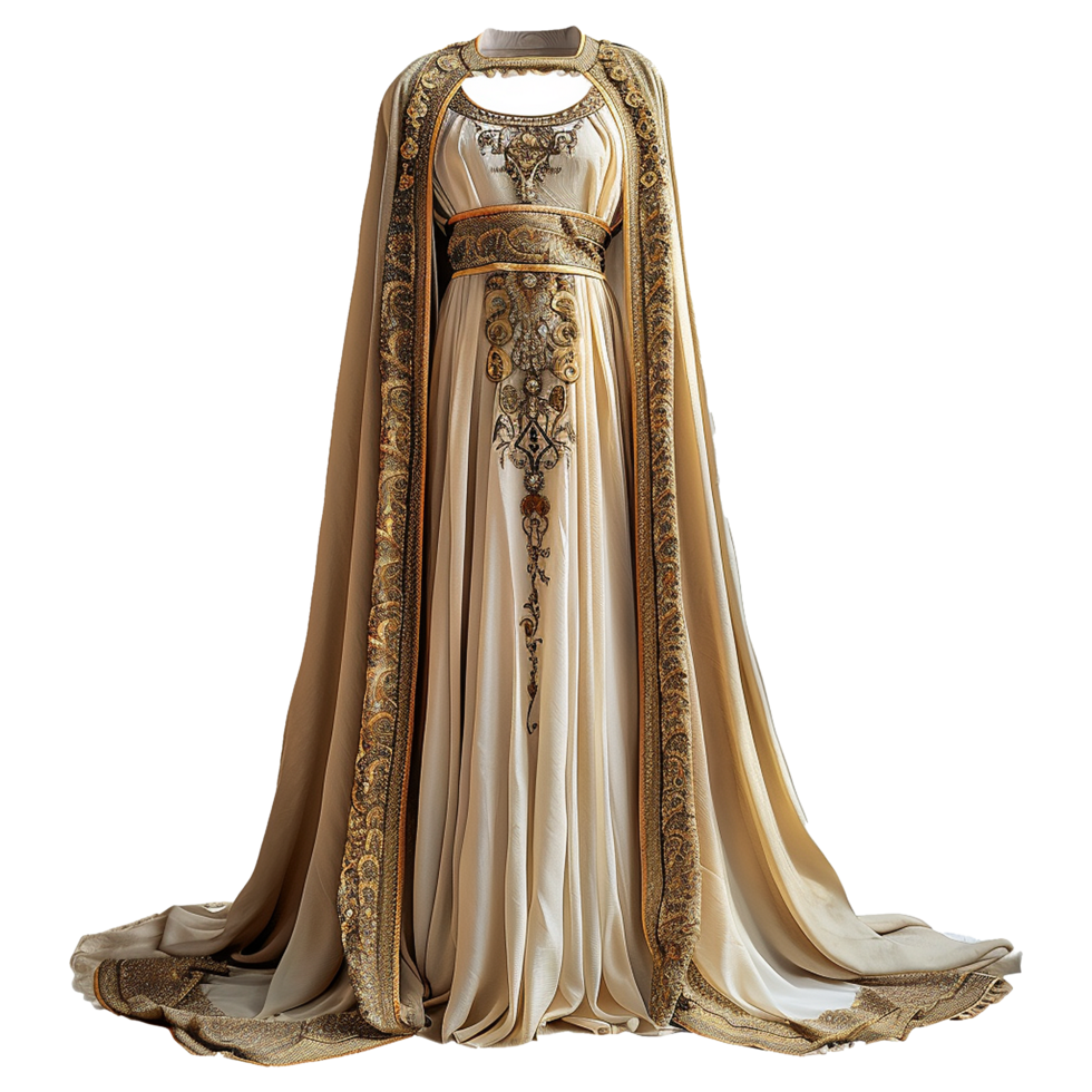 AI generated Thawb dress isolated on transparent background png