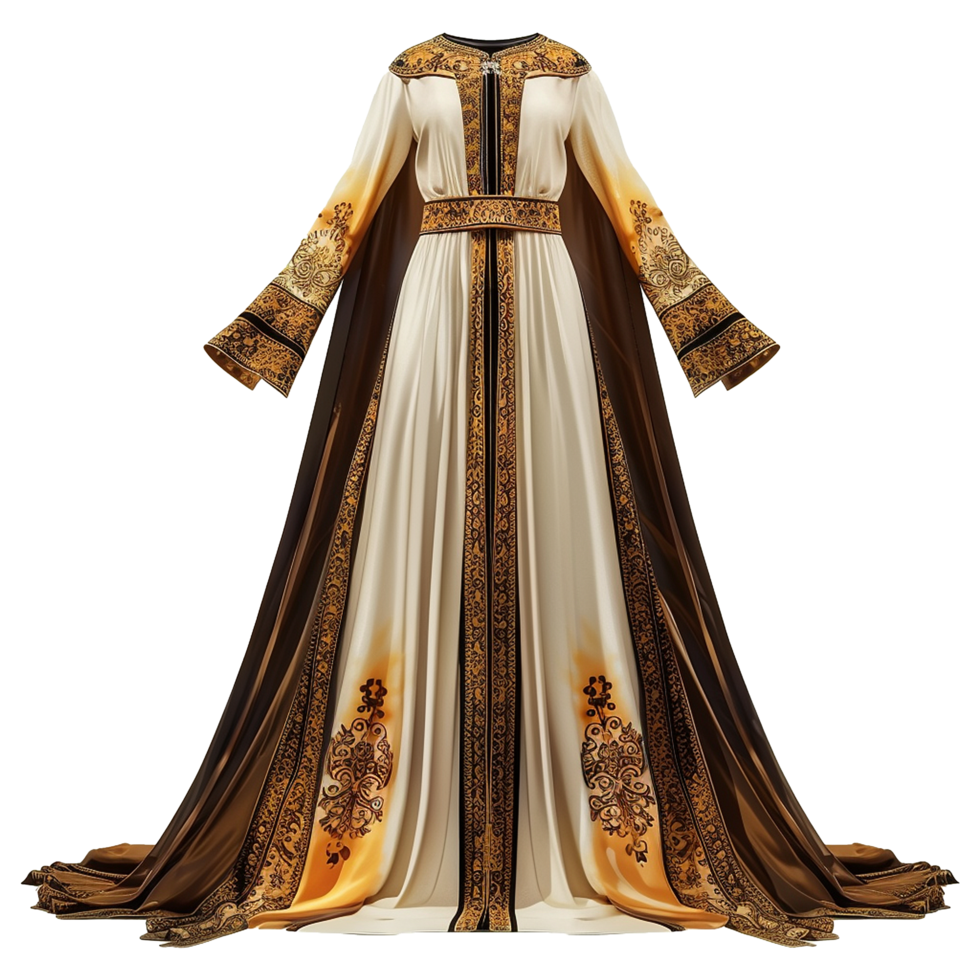 AI generated Thawb dress isolated on transparent background png