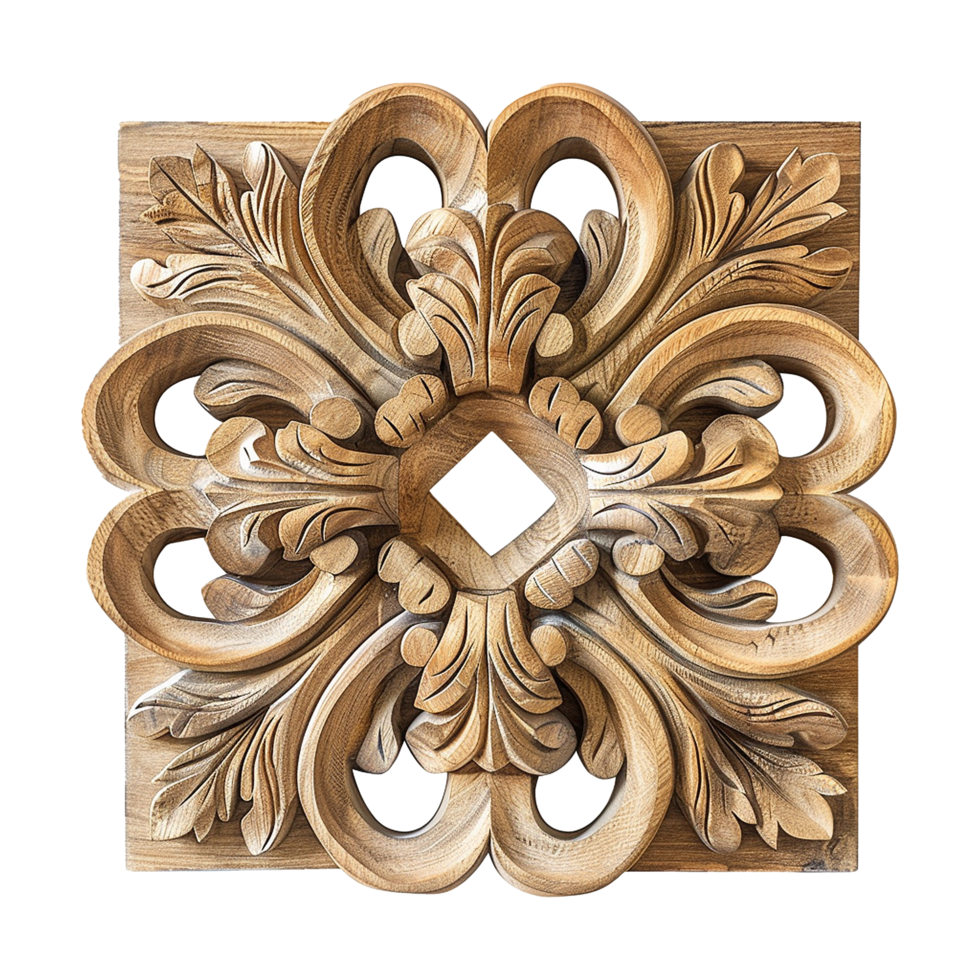 AI generated Wooden wall decoration isolated on transparent background png