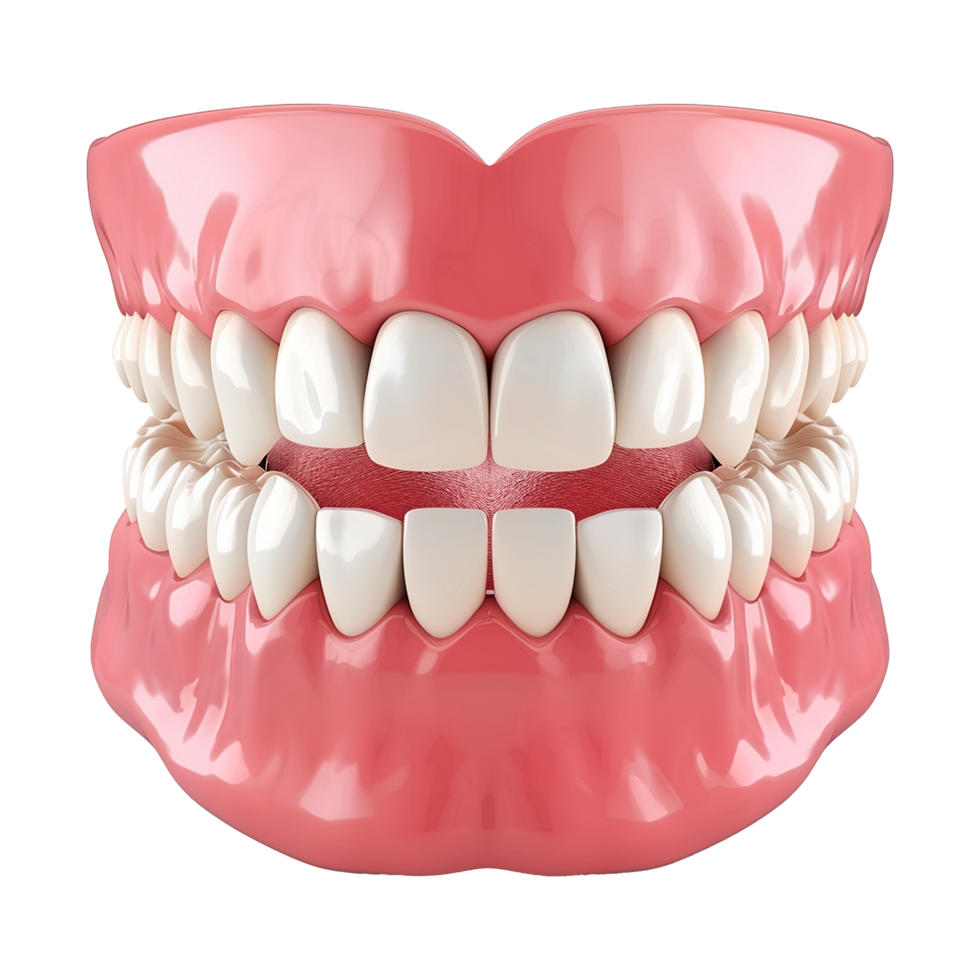 ai generiert ein wund Zahn inmitten gesund Zähne isoliert auf transparent Hintergrund png