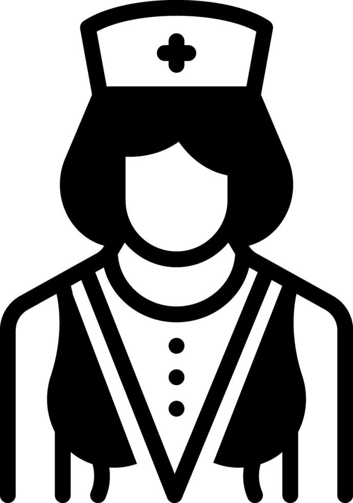 Vector solid black icon for nursing