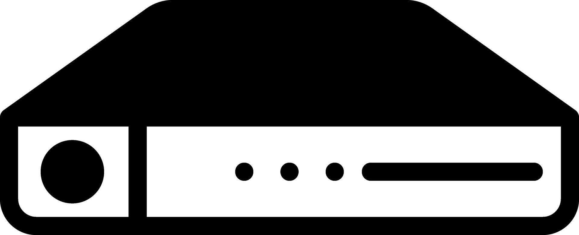 Vector solid black icon for drive