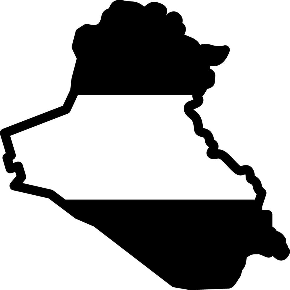 vector sólido negro icono para Irak