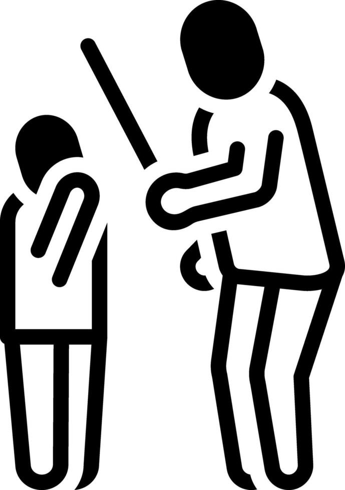 Solid black icon for strict vector