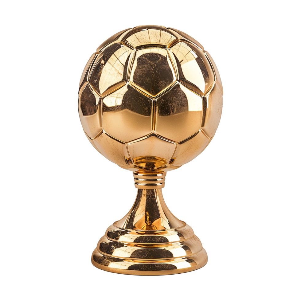 AI generated football trophy isolated on transparent background png