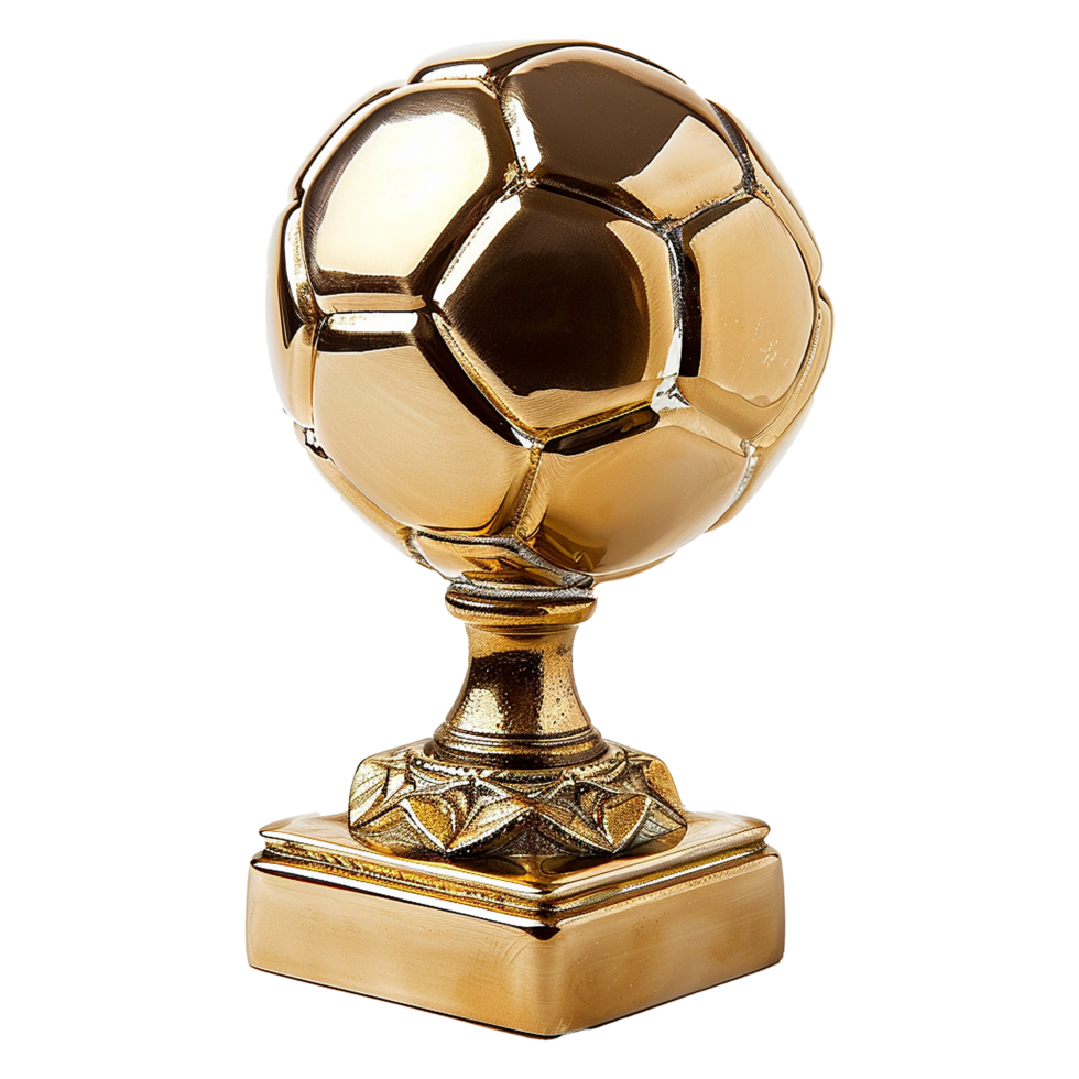 AI generated football trophy isolated on transparent background png