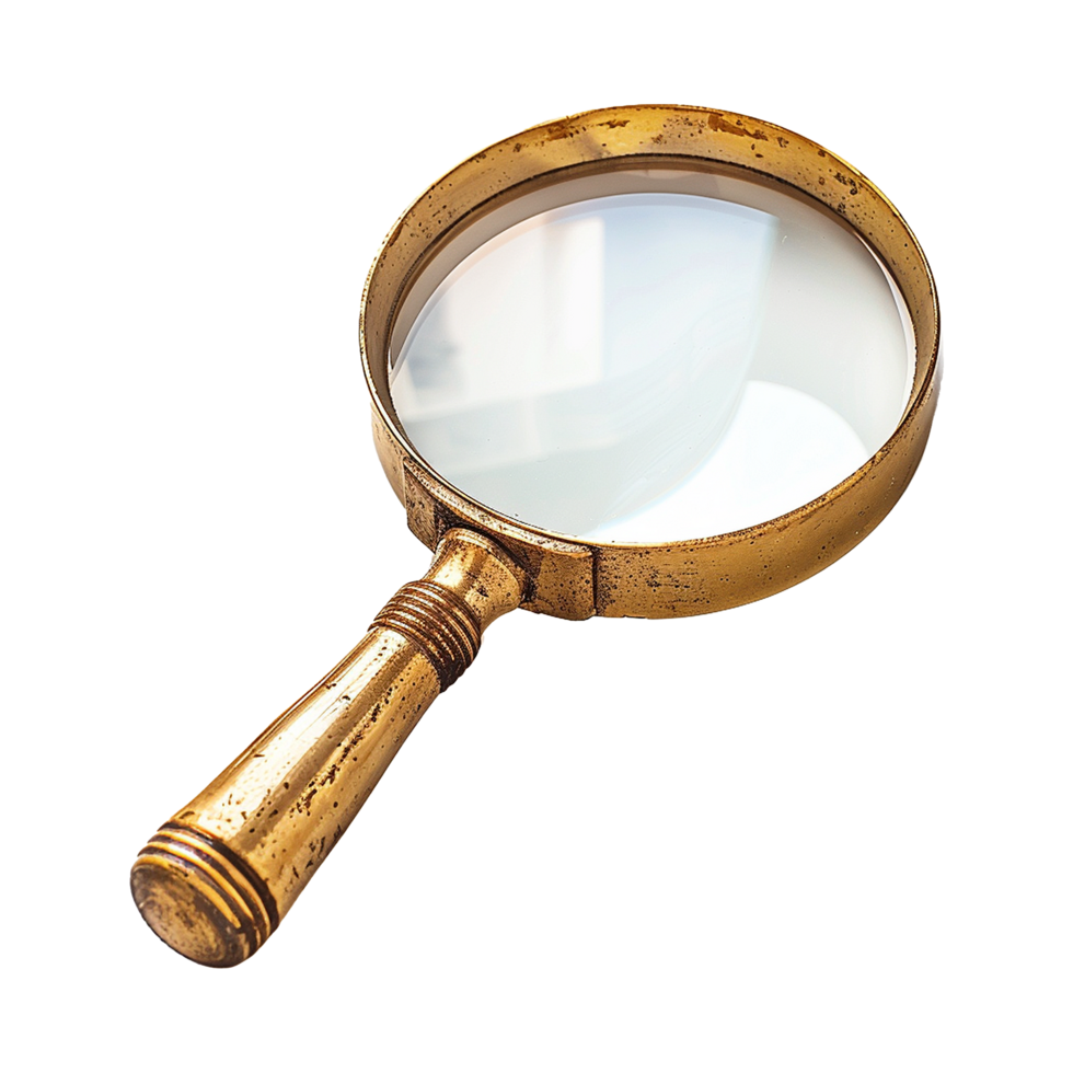 ai genererad förstorande glas isolerat på transparent bakgrund png