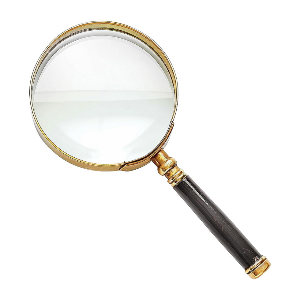 AI generated Magnifying glass isolated on transparent background png