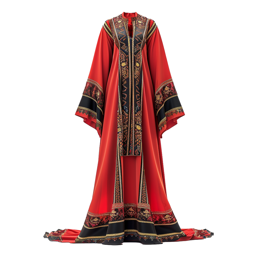AI generated Thawb dress isolated on transparent background png