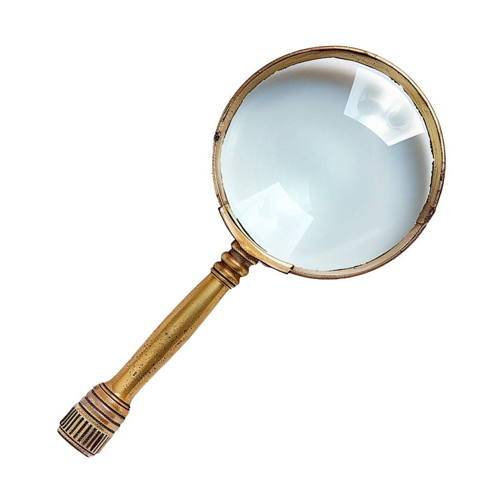 AI generated Magnifying glass isolated on transparent background png