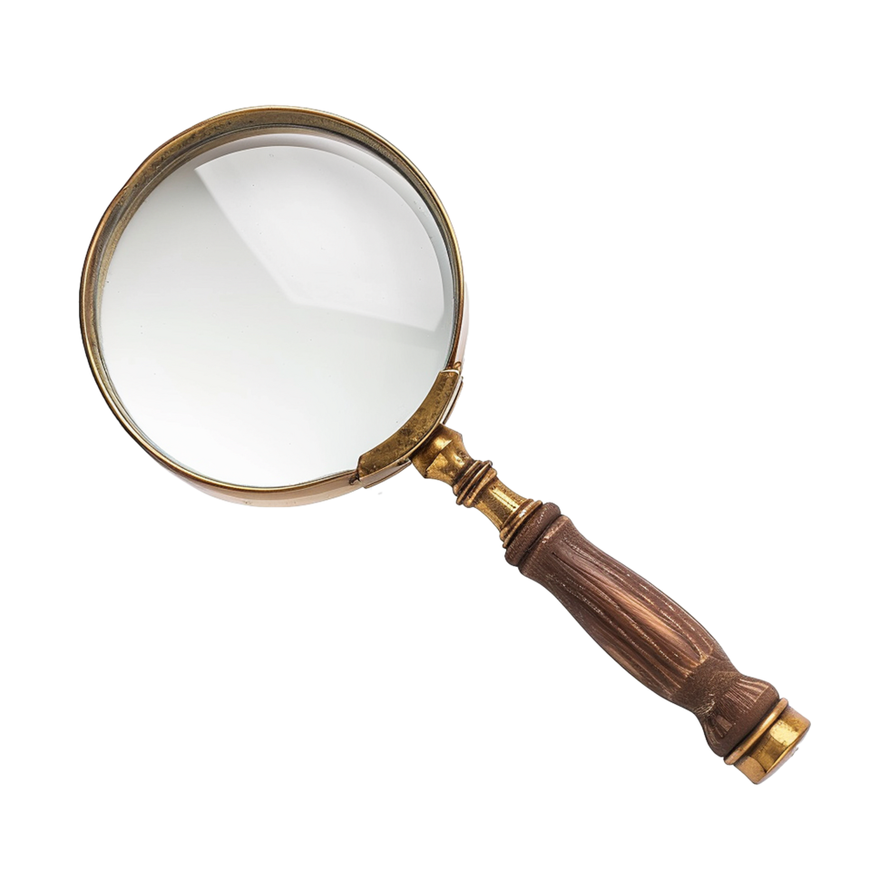 AI generated Magnifying glass isolated on transparent background png