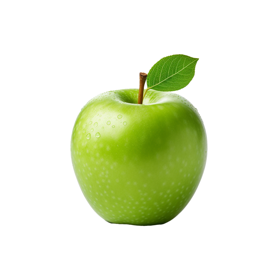 AI generated Fresh green apple fruit png isolated on transparent background