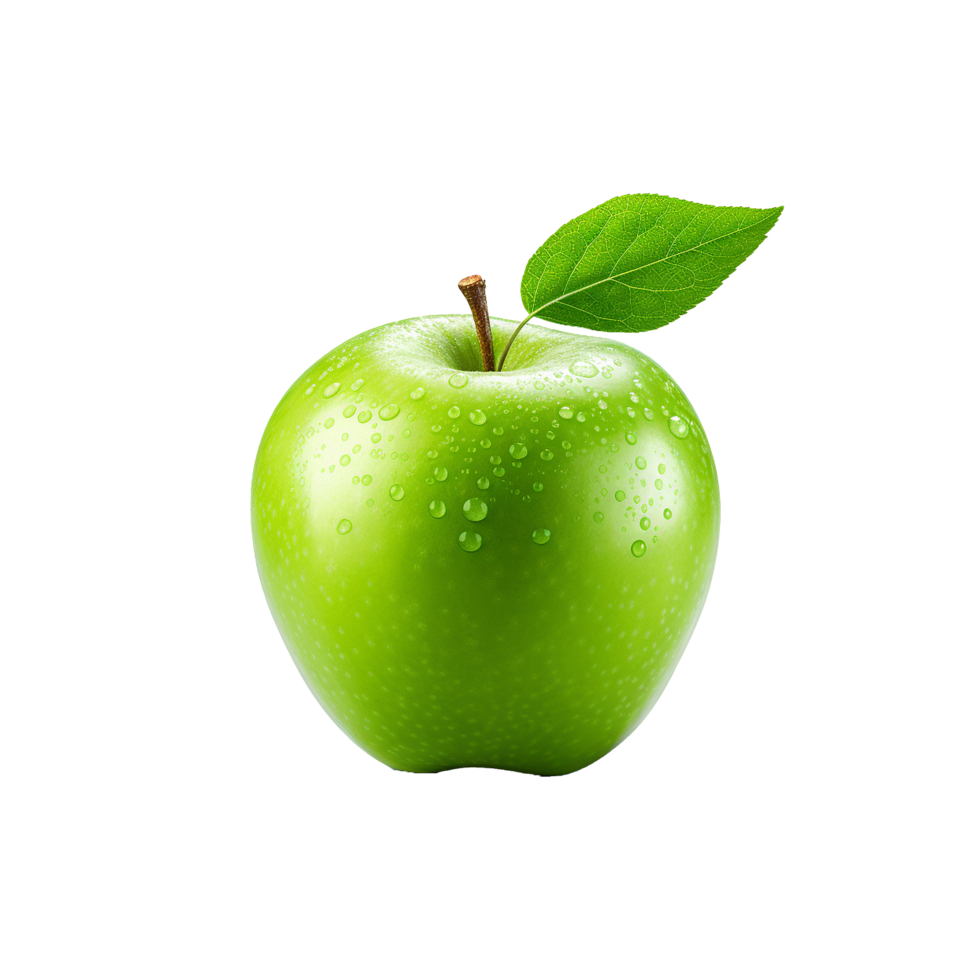 AI generated Fresh green apple fruit png isolated on transparent background